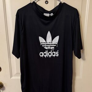 Adidas Black Shirt with Iconic White Logo